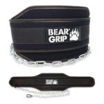 ceinture de lest noire et rouge avec chaine - bear grip