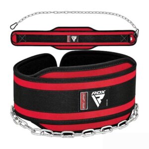 ceinture de lest rouge avec chaine - rdx